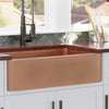 36" Dolton Smooth Copper Single-Bowl Farmhouse Sink