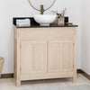 36" Narrow Mission Unfinished Red Oak Vanity for Vessel Sink - 34" Height