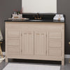 48" Mission 6 Drawer Unfinished Red Oak Vanity for Undermount Sink - Double Door - 34" Height