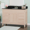 48" Mission 6 Drawer Unfinished Red Oak Vanity for Undermount Sink - Single Door - 34" Height