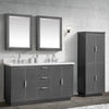 60" Lucile Double Vanity Cabinet for Rectangular Undermount Sinks - Twilight Gray