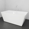 67" Extra Wide/Extra Deep Asher Acrylic Rectangular Freestanding Tub with insulation