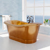 70" x 40" Extra Wide Monrovia Copper Double-Slipper Roll-Top Tub with Pedestal - Multiple Finishes