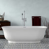 71" Extra Wide Burney Acrylic Freestanding Tub With Insulation