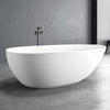 71" Extra Wide Jia Resin Freestanding Tub with Integral Drain and Overflow