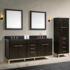 72" Forney Double Vanity for Rectangular Undermount Sinks - Dark Chocolate