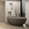 72" Lincoln Natural Concrete Oval Freestanding Tub - Smooth