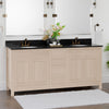 72" Vippis Unfinished Red Oak Raised Panel Double Vanity for Undermount Sinks - 34" Height