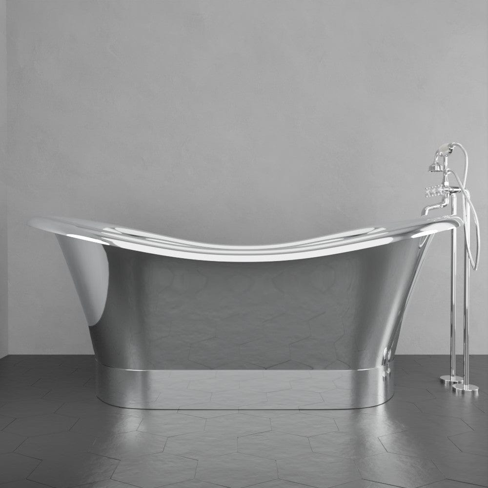 72 Extra Wide Crofton Acrylic Double-Slipper Freestanding Tub With  Insulation