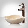 Arco Smooth Polished Cream Egyptian Vessel Sink