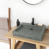 Belzoni Rectangular Cast Concrete Vessel Sink - Copper Green