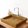 Belzoni Rectangular Cast Concrete Vessel Sink - Vintage Brown