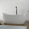 Crofton Acrylic Double-Slipper Freestanding Tub With Insulation