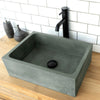 Edsall Rectangular Cast Concrete Vessel Sink - Copper Green