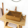 Edsall Rectangular Cast Concrete Vessel Sink - Vintage Brown