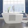 Forlen Acrylic Slipper Freestanding Tub with Integral Drain and Foam Insulation