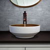 Galata Vitreous China Decorated Vessel Sink - Burnished Bronze Interior