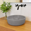 Jazerp Round Cast Concrete Vessel Sink - Dark Grey