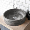 Krupp Round Cast Concrete Vessel Sink - Dusk Grey