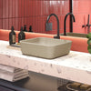 Lanton Square Cast Concrete Vessel Sink - Desert Brown