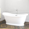 Morehead Acrylic Double-Slipper Tub with Pedestal