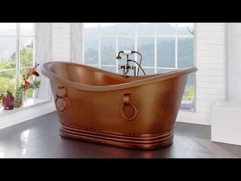 72 Extra Wide Crofton Acrylic Double-Slipper Freestanding Tub With  Insulation