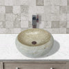 Repley Marble Vessel Sink with Polished Interior - Cream