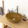 Small Sardis Round Cast Concrete Vessel Sink - Vintage Brown