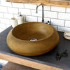 Suplee Round Cast Concrete Vessel Sink  - Vintage Brown