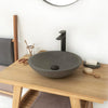 Tigard Round Cast Concrete Vessel Sink - Dusk Grey