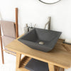 Uriah Square Cast Concrete Vessel Sink - Dusk Grey