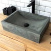 Vardaman Rectangular Cast Concrete Vessel Sink - Copper Green