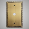 1 Coaxial Cable Wall Plate - Egg & Dart Design