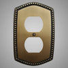 1 Gang Duplex Outlet Wall Switch Plate - Beaded Design