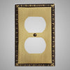 1 Gang Duplex Outlet Wall Switch Plate - Egg & Dart Design