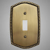 1 Gang Toggle Light Switch Plate - Beaded Design