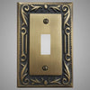 1 Gang Toggle Light Switch Plate - Floral Design