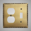 1 Toggle, 1  Duplex Wall Switch Plate - Egg & Dart Design