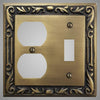 1 Toggle, 1  Duplex Wall Switch Plate - Floral Design
