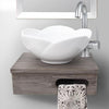 Picture of 18" Thaxton Teak Wall-Mount Vessel Vanity with Towel Bar - Gray Wash