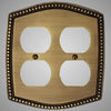 2 Gang Duplex Outlet Wall Switch Plate - Beaded Design