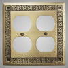 2 Gang Duplex Outlet Wall Switch Plate - Greek Design