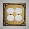 2 Gang Duplex Outlet Wall Switch Plate - Victorian Design
