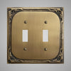 2 Gang Toggle Light Switch Plate - Victorian Design