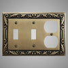 Picture of 2 Toggle, 1 Duplex Wall Switch Plate - Floral Design