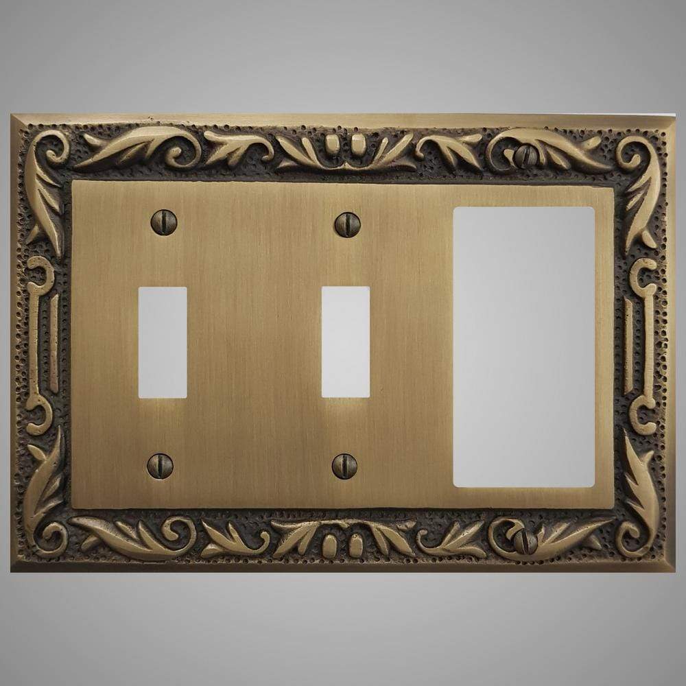 Floral Brass Wall Plate