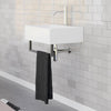 Picture of 22" Amma Wall-Mount Vitreous China Sink with Black Powdercoat Steel Towel Bar