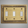3 Gang Toggle Wall Switch Plate - Greek Design