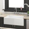Picture of 30" Hempstead Fireclay Reversible Single-Bowl Farmhouse Sink with Offset Drain