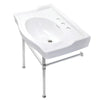 30” Lada Vitreous China Steel Console Sink